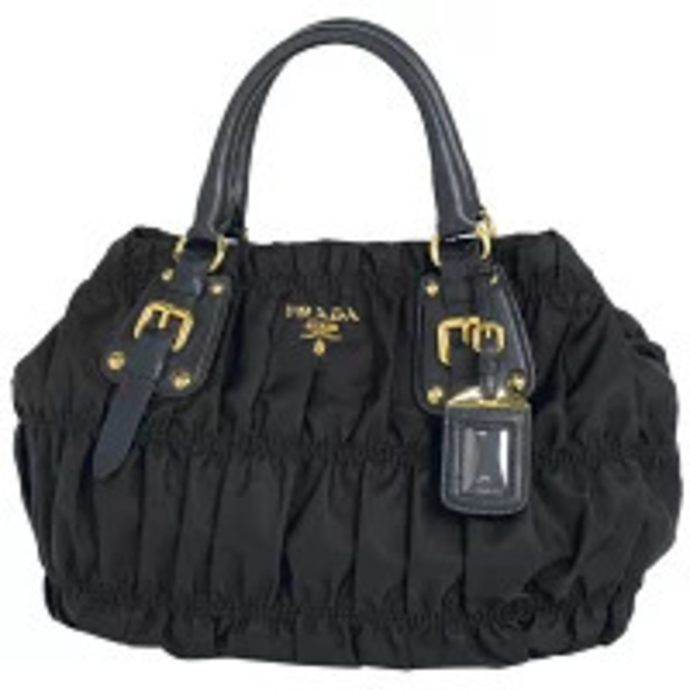 Prada Handbag Tote Bag Gathered Nero Black